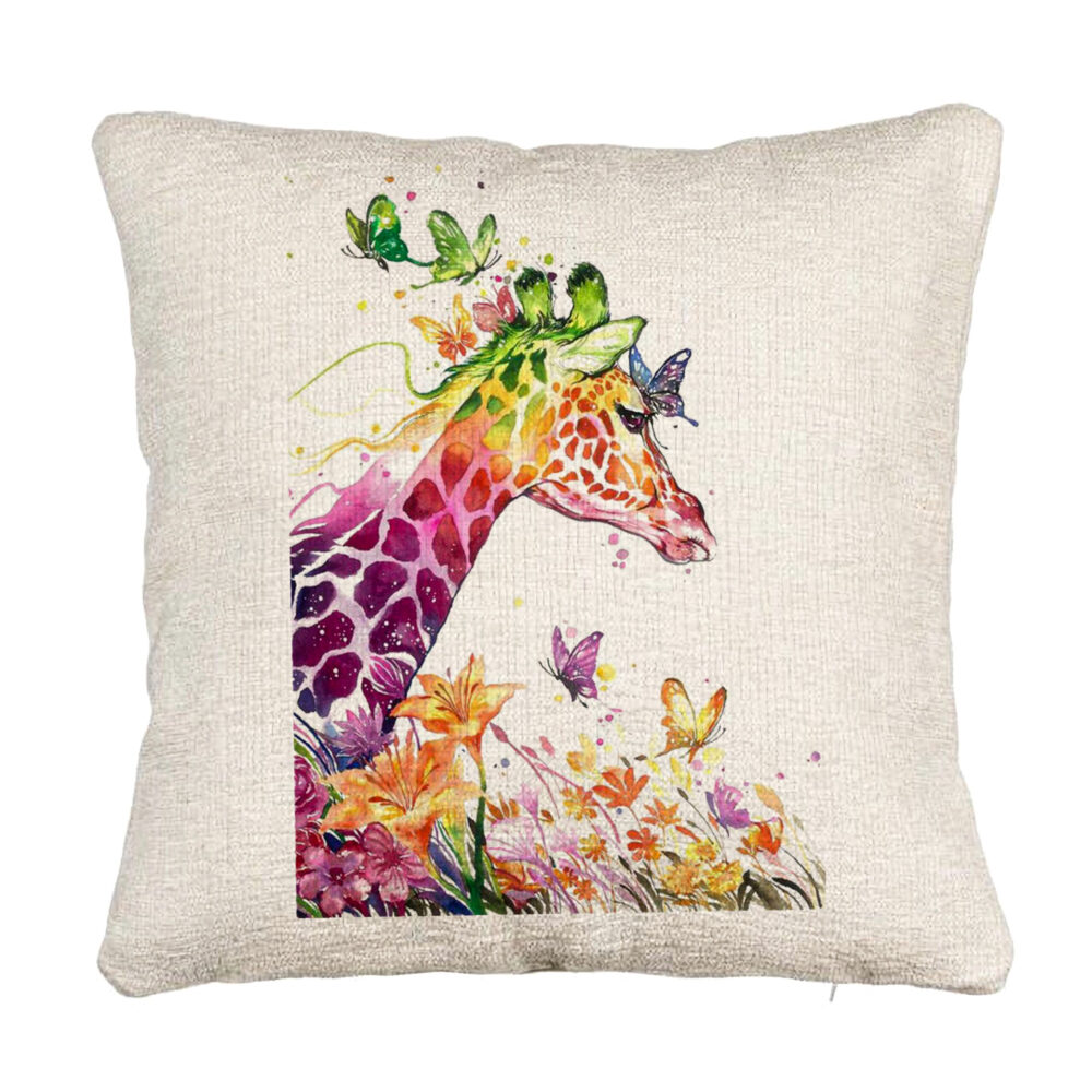 Perna Decorativa Canapea, Model Girafa Multicolor, 40x40 cm, Cu fermoar 5 Perna Decorativa Canapea