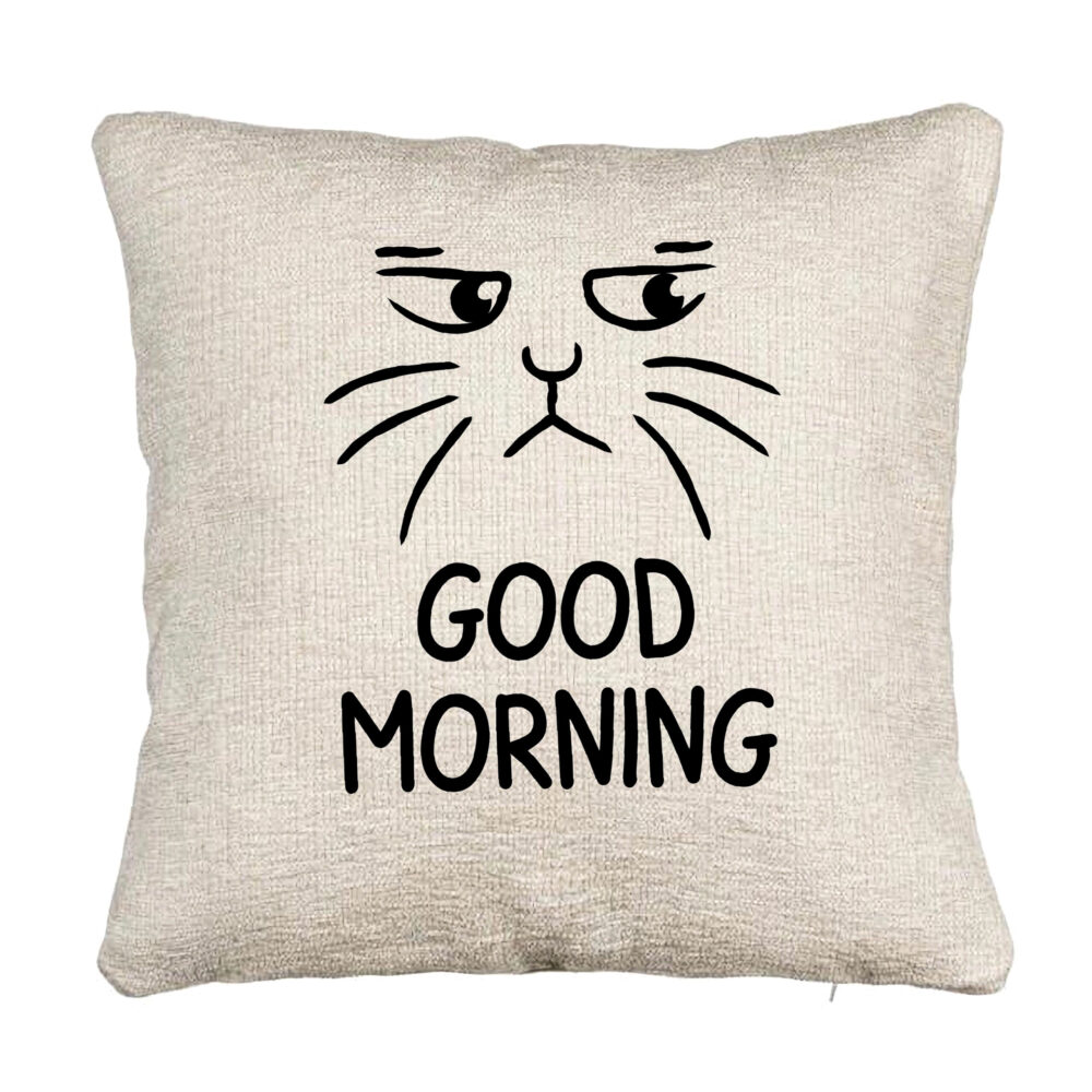 Perna Decorativa Canapea, Model Good Morning, 40x40 cm, Cu fermoar 5 Perna Decorativa Canapea