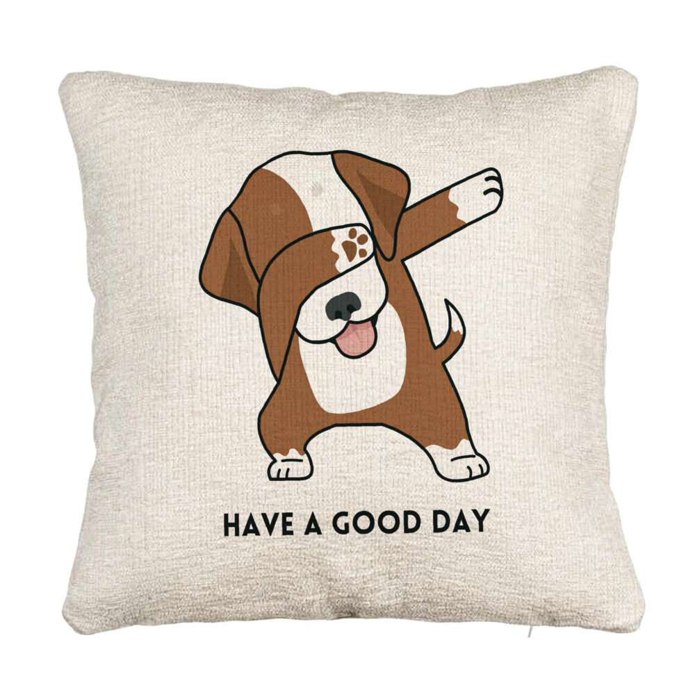 Perna Decorativa Canapea, Model Have a Good Day, 40x40 cm, Cu fermoar 5 Perna Decorativa Canapea