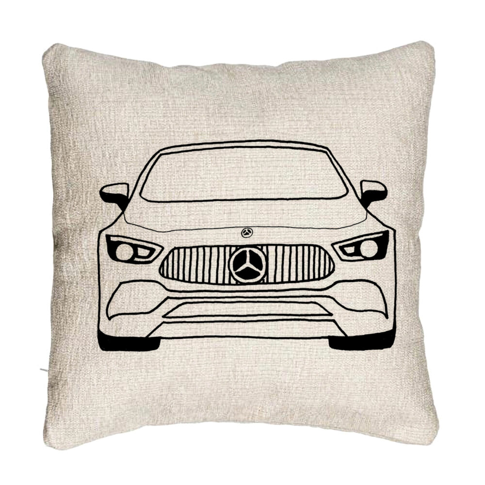 Perna Decorativa Canapea, Model Hey Mercedes, 40x40 cm, Cu fermoar 5 Perna Decorativa Canapea