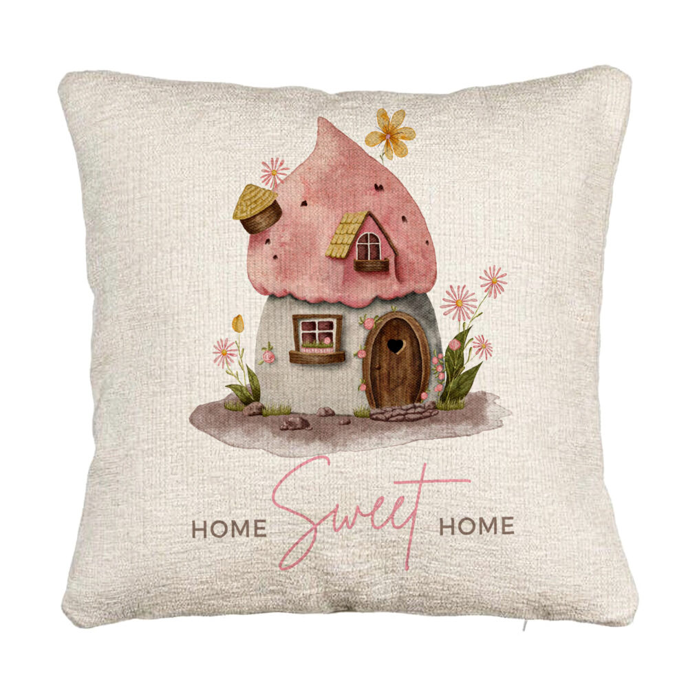 Perna Decorativa Canapea, Model Home Sweet Home 1, 40x40 cm, Cu fermoar 5 Perna Decorativa Canapea