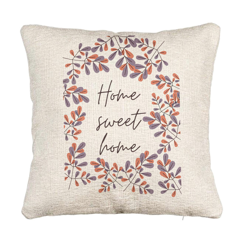 Perna Decorativa Canapea, Model Home Sweet Home, 40x40 cm, Cu fermoar 5 Perna Decorativa Canapea