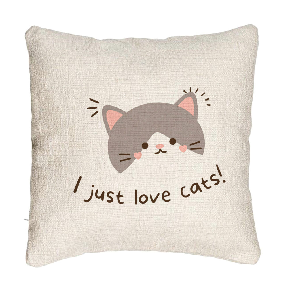 Perna Decorativa Canapea, Model I Just Love Cats, 40x40 cm, Cu fermoar 5 Perna Decorativa Canapea