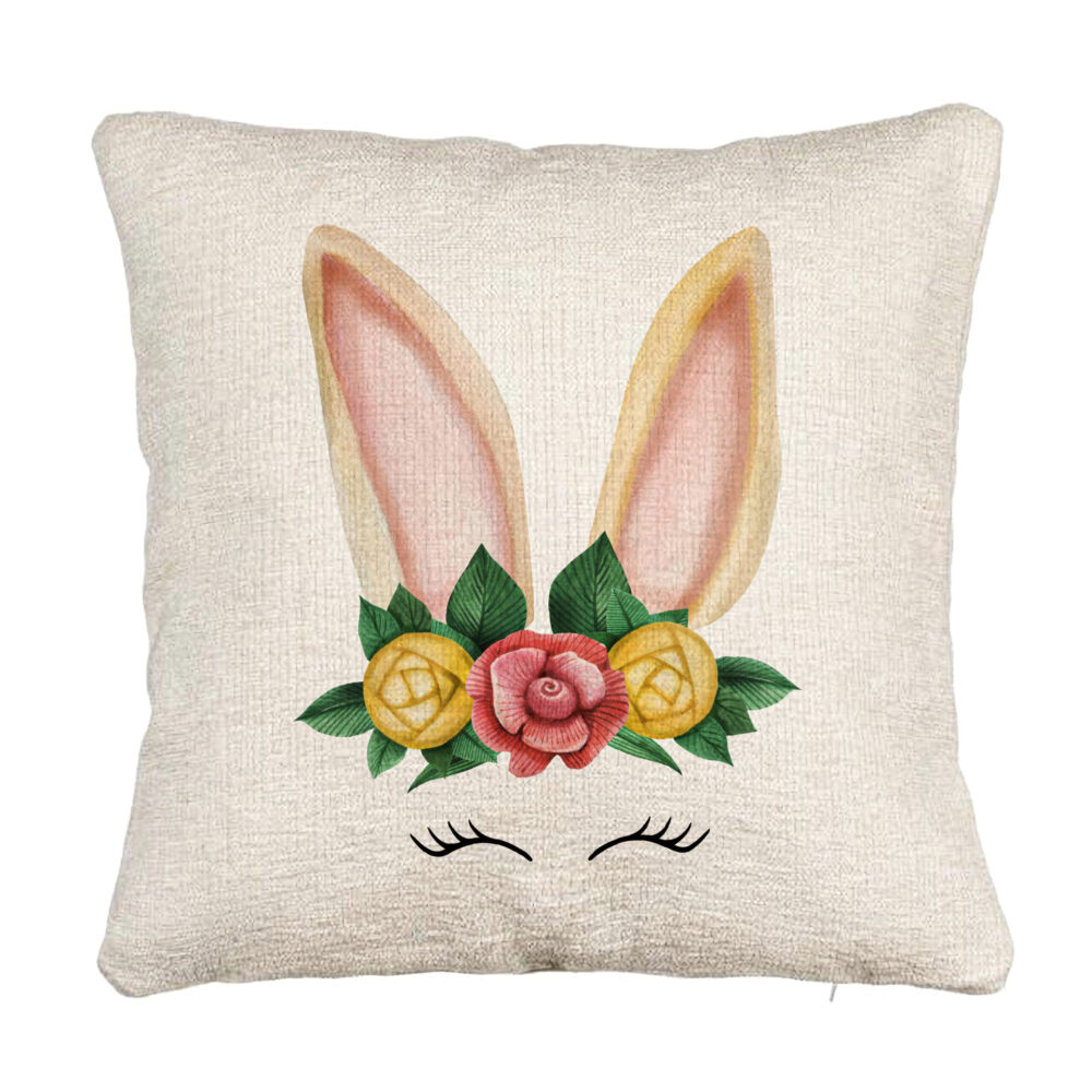 Perna Decorativa Canapea, Model Iepuras Floral, 40x40 cm, Cu fermoar 5 Perna Decorativa Canapea