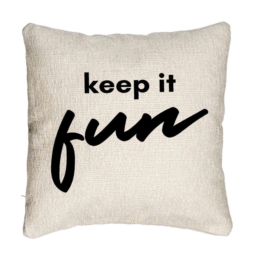 Perna Decorativa Canapea, Model Keep it Fun, 40x40 cm, Cu fermoar 5 Perna Decorativa Canapea