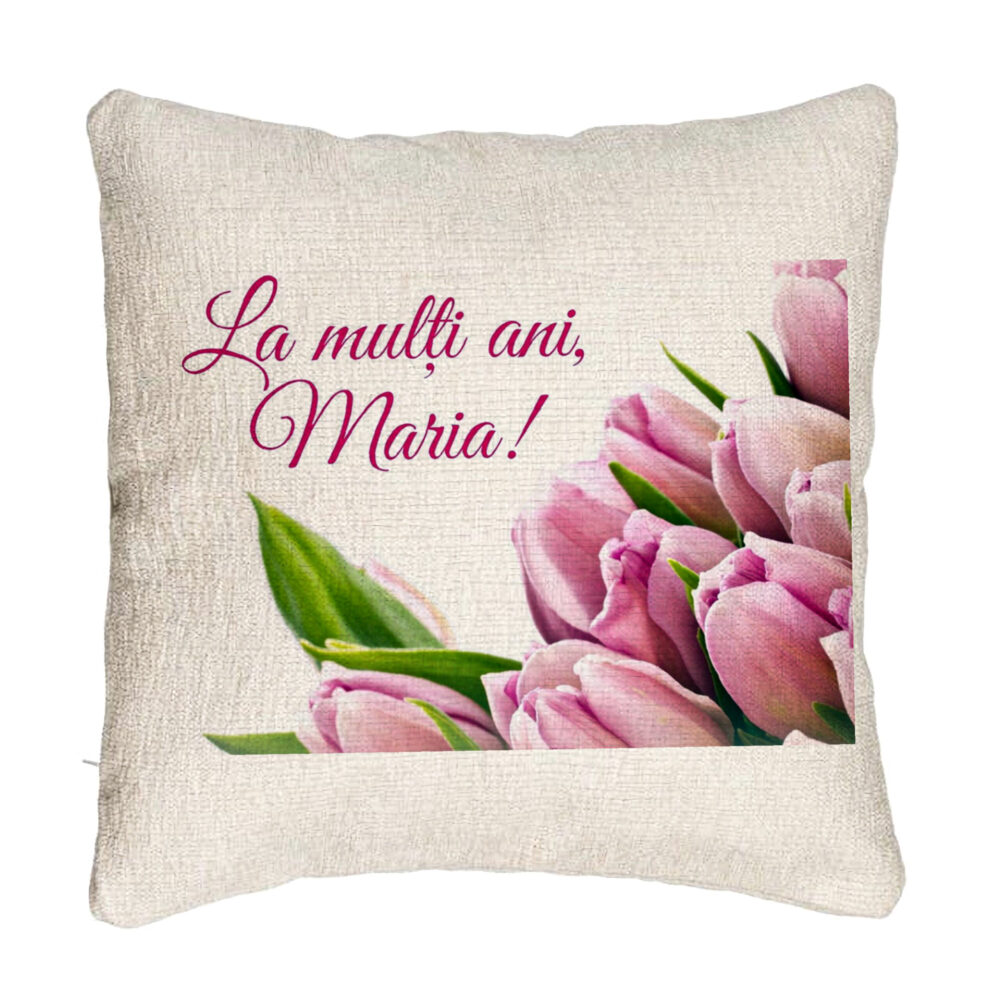 Perna Decorativa Canapea, Model La multi ani Maria, 40x40 cm, Cu fermoar 5 Perna Decorativa Canapea
