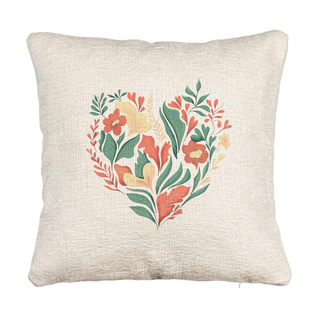 Perna Decorativa Canapea, Model Love Flowers, 40x40 cm, Cu fermoar 5 Perna Decorativa Canapea