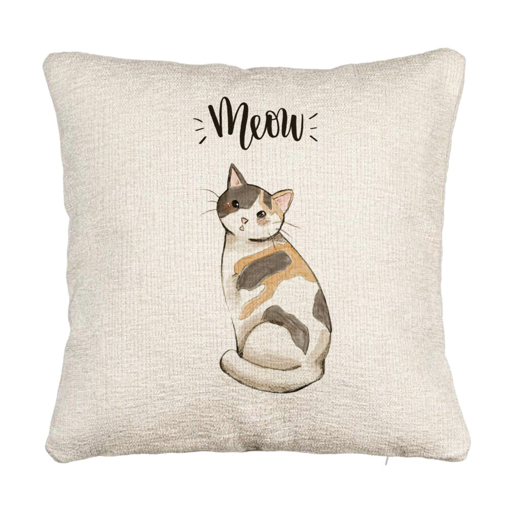Perna Decorativa Canapea, Model Meow, 40x40 cm, Cu fermoar 5 Perna Decorativa Canapea