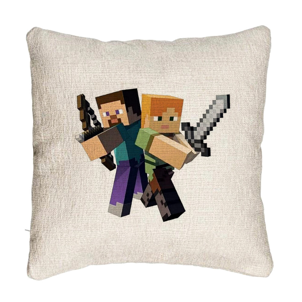 Perna Decorativa Canapea, Model Minecraft, 40x40 cm, Cu fermoar 5 Perna Decorativa Canapea
