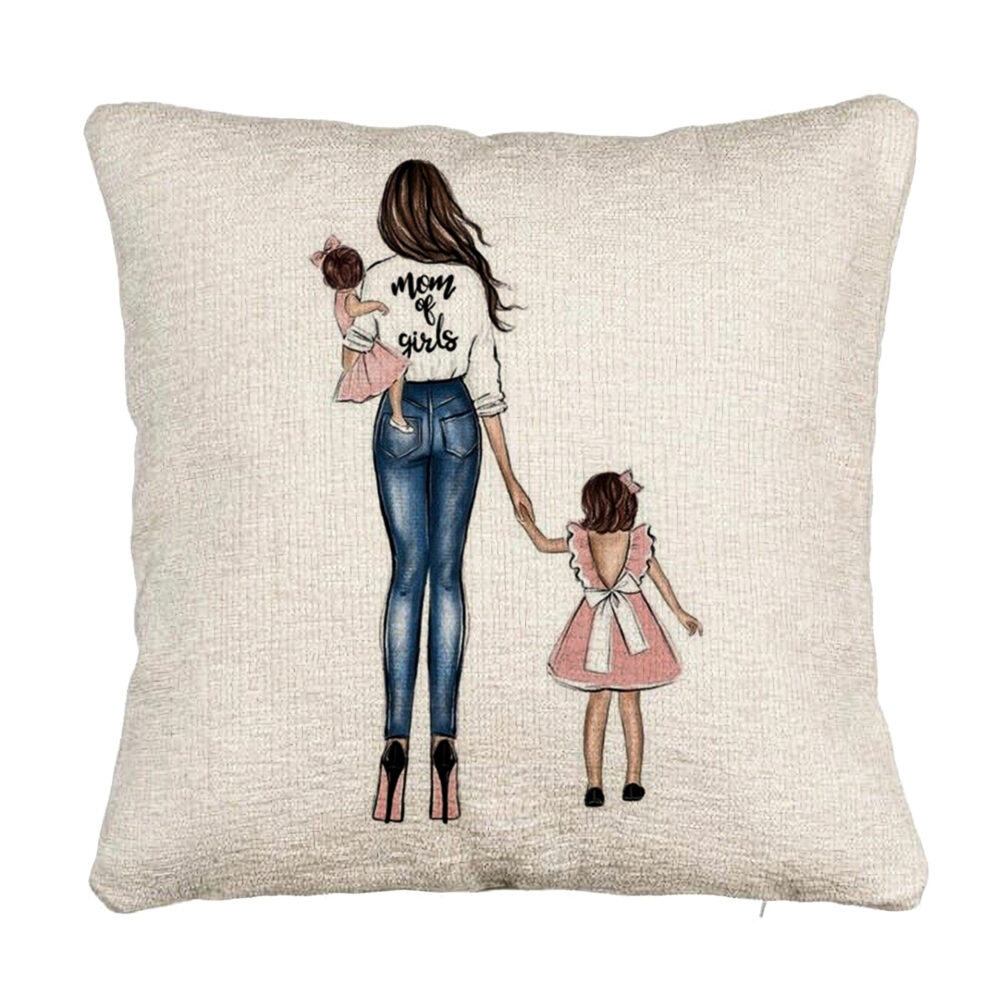 Perna Decorativa Canapea, Model Mom of Girls, 40x40 cm, Cu fermoar 5 Perna Decorativa Canapea