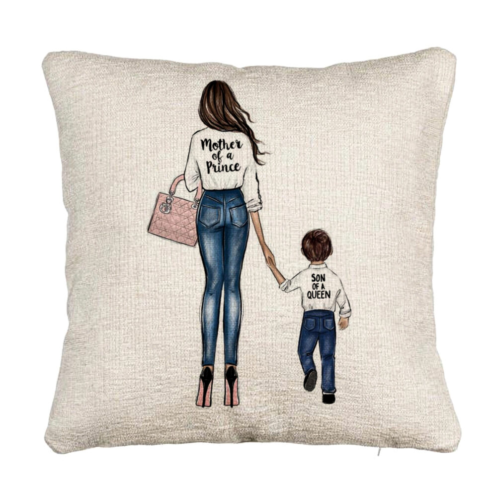 Perna Decorativa Canapea, Model Mother of a Prince, 40x40 cm, Cu fermoar 5 Perna Decorativa Canapea