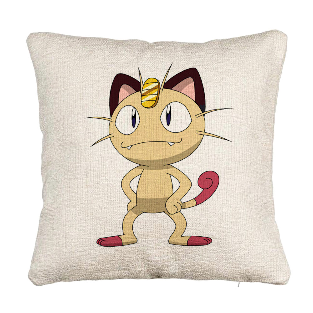 Perna Decorativa Canapea, Model Pisica Pokemon, 40x40 cm, Cu fermoar 5 Perna Decorativa Canapea