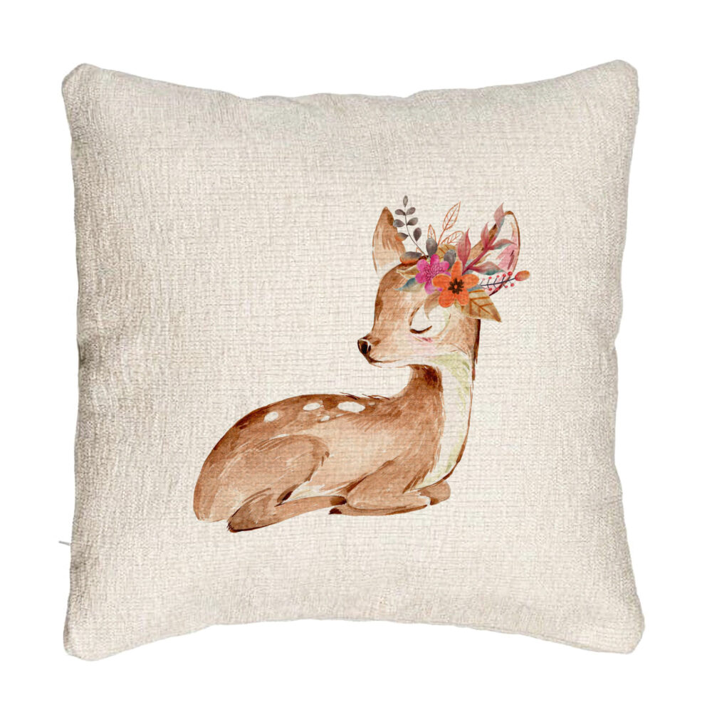 Perna Decorativa Canapea, Model Pui de Caprioara, 40x40 cm, Cu fermoar 5 Perna Decorativa Canapea