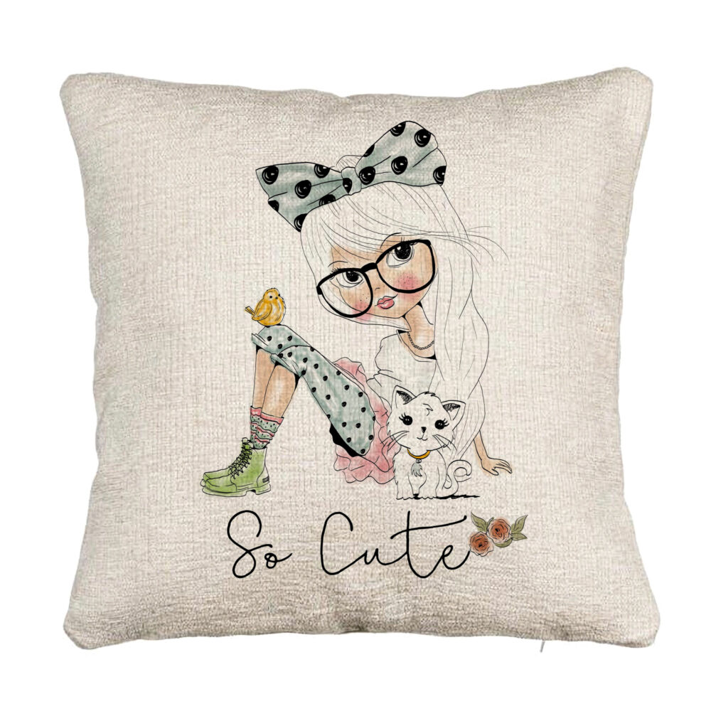 Perna Decorativa Canapea, Model So Cute, 40x40 cm, Cu fermoar 5 Perna Decorativa Canapea