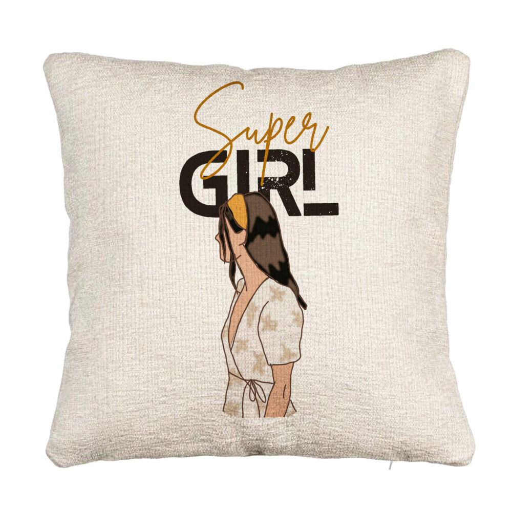 Perna Decorativa Canapea, Model Super Girl, 40x40 cm, Cu fermoar 5 Perna Decorativa Canapea