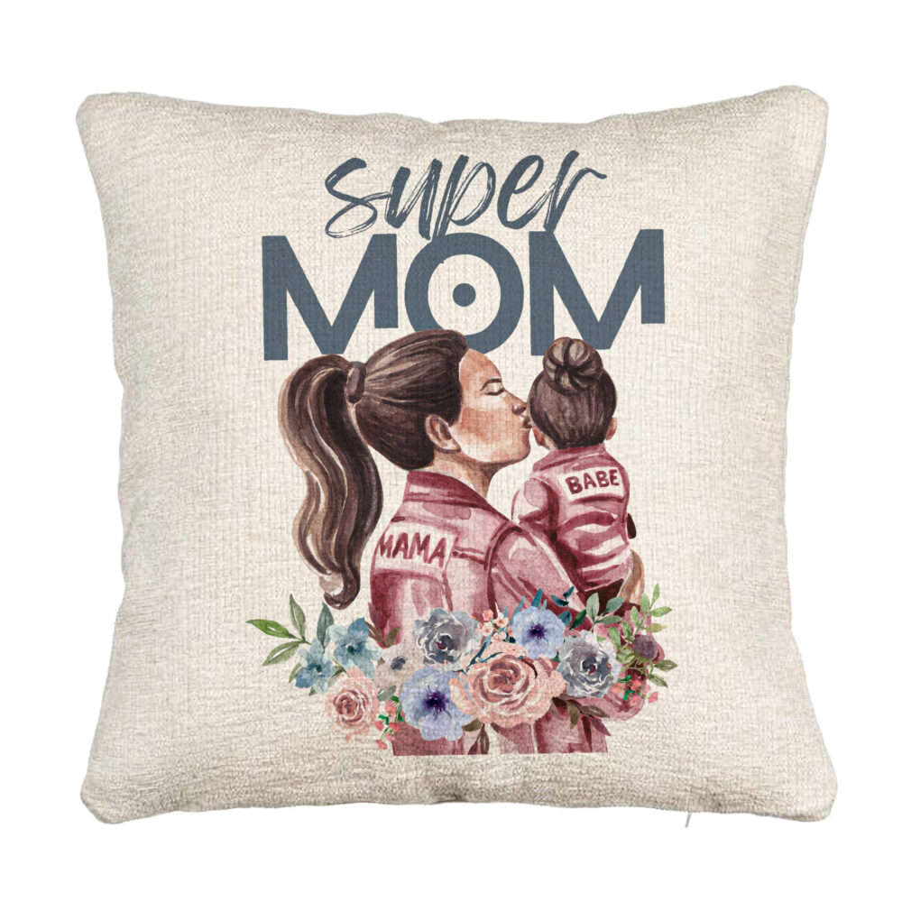Perna Decorativa Canapea, Model Super MOM Babe, 40x40 cm, Cu fermoar 5 Perna Decorativa Canapea