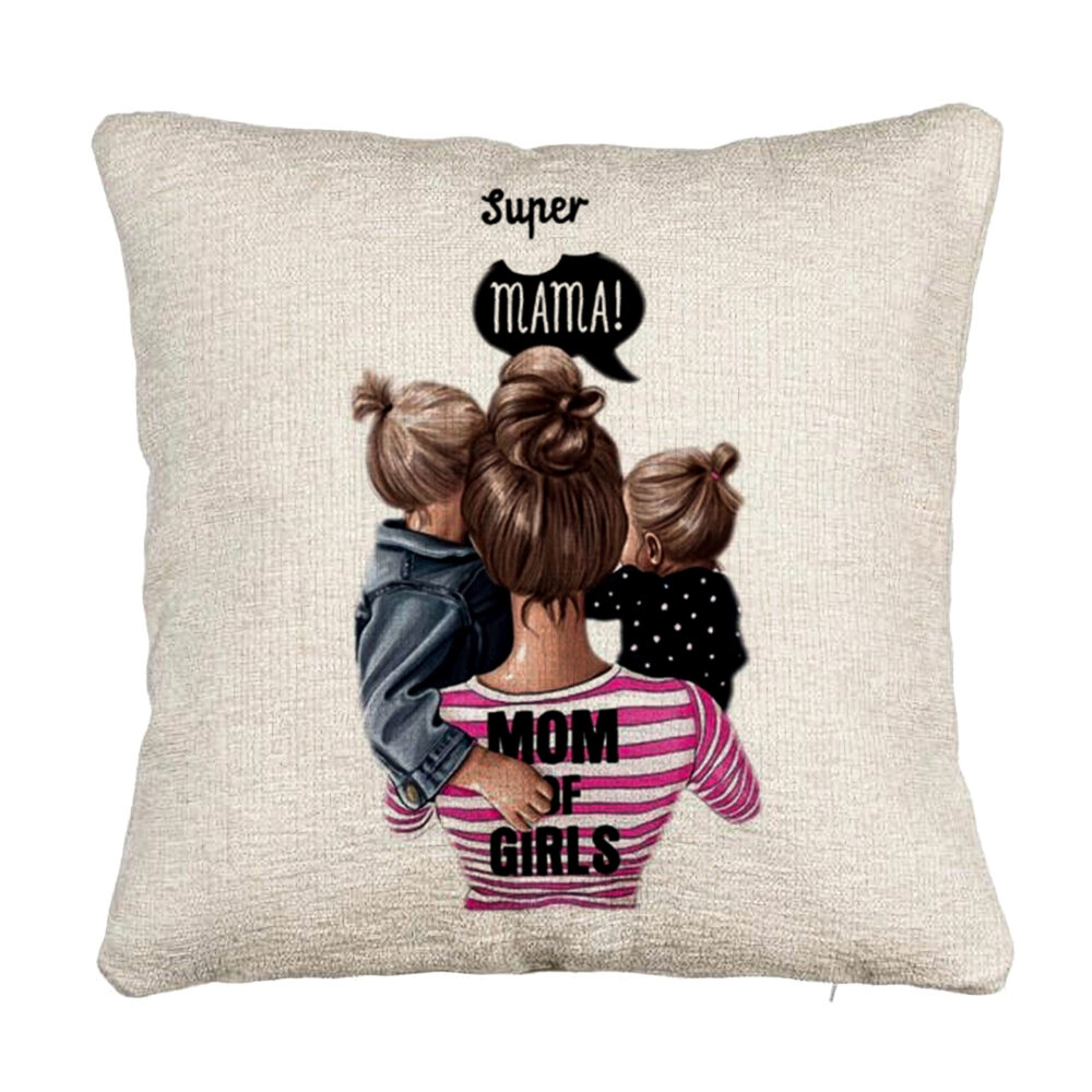 Perna Decorativa Canapea, Model Super Mama, 40x40 cm, Cu fermoar 5 Perna Decorativa Canapea