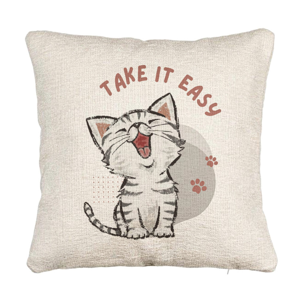 Perna Decorativa Canapea, Model Take it Easy, 40x40 cm, Cu fermoar 5 Perna Decorativa Canapea