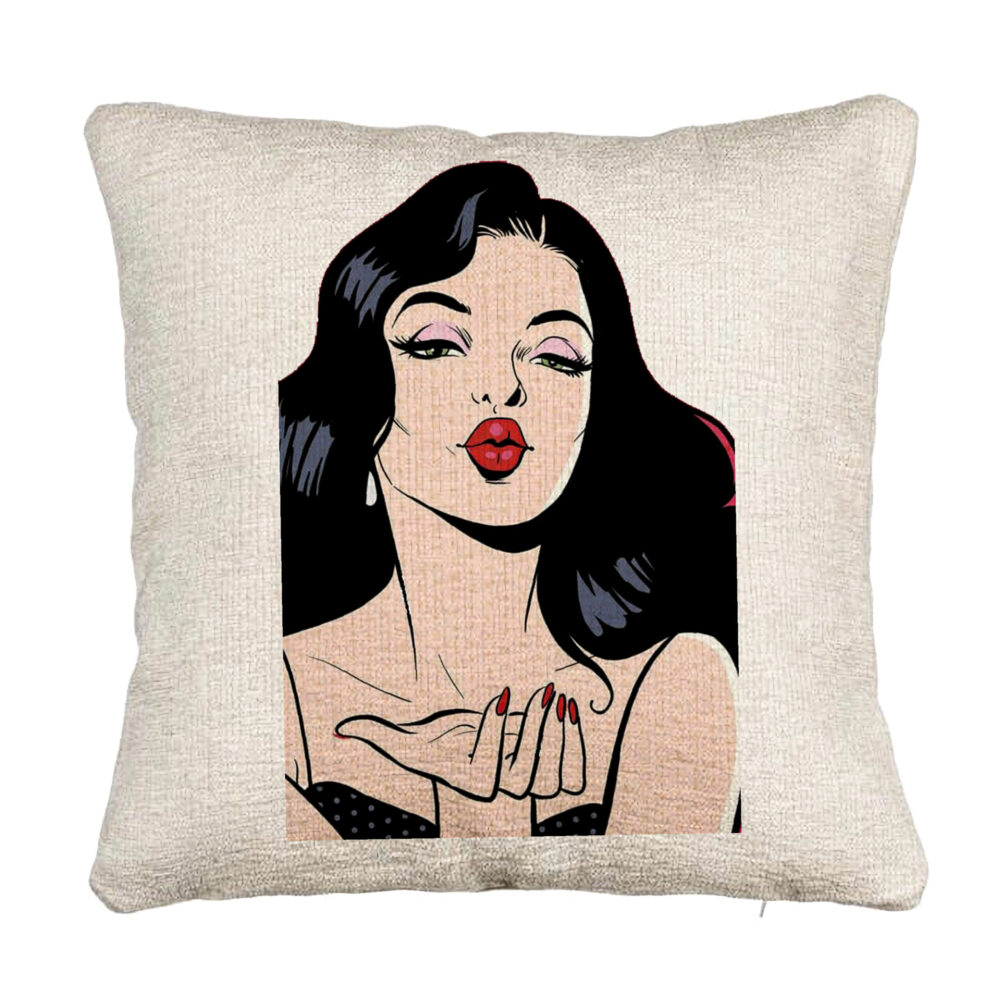 Perna Decorativa Canapea, Model Vintage Pop Art, 40x40 cm, Cu fermoar 5 Perna Decorativa Canapea