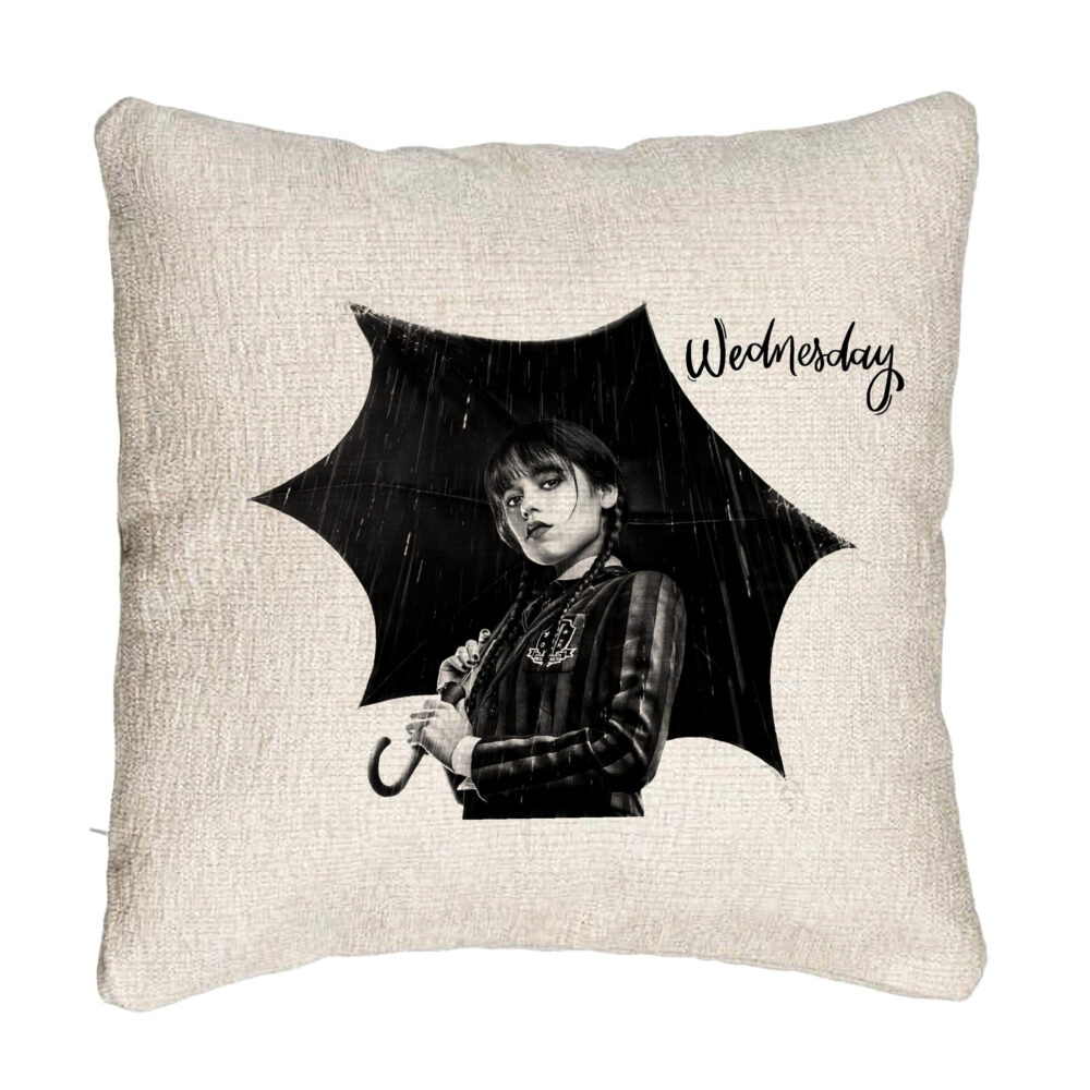 Perna Decorativa Canapea, Model Wednesday Addams 3, 40x40 cm, Cu fermoar 5 Perna Decorativa Canapea