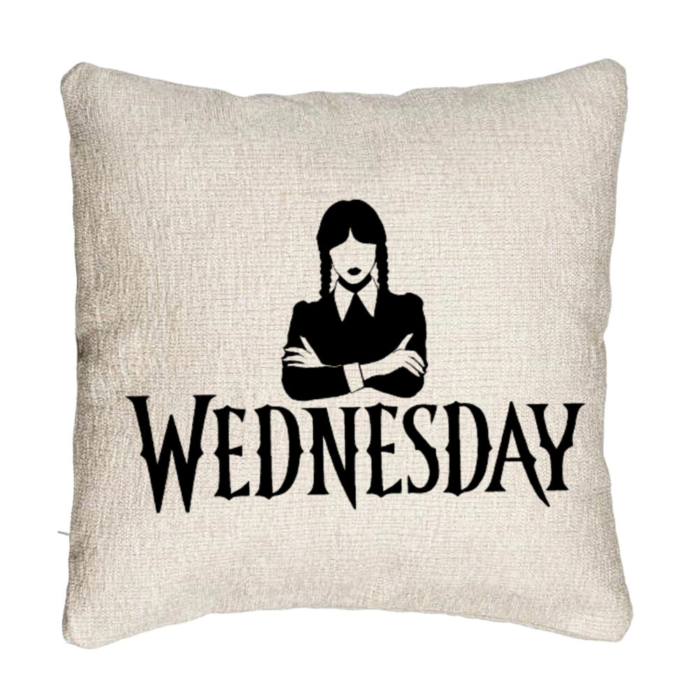 Perna Decorativa Canapea, Model Wednesday Addams 4, 40x40 cm, Cu fermoar 5 Perna Decorativa Canapea