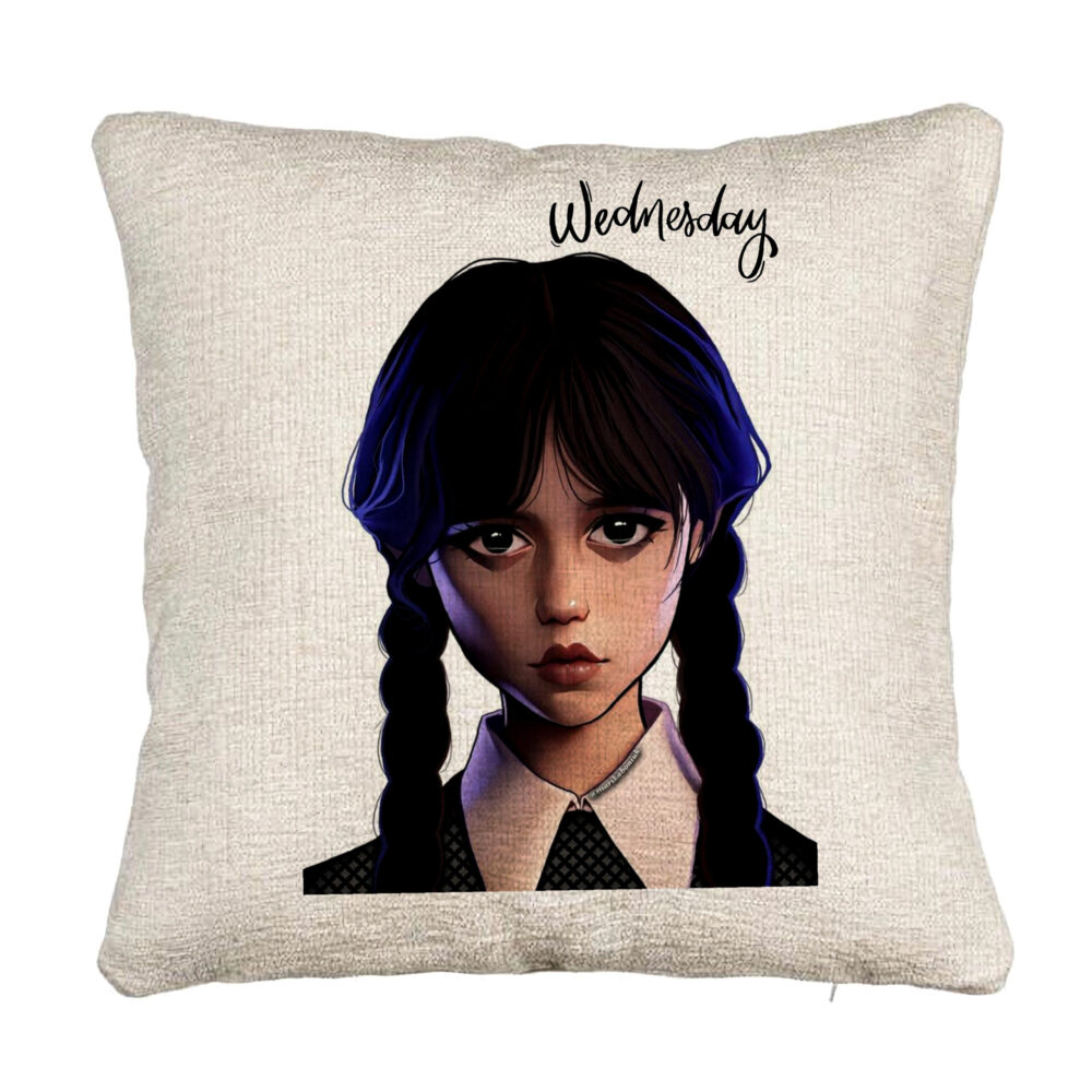 Perna Decorativa Canapea, Model Wednesday Addams 8, 40x40 cm, Cu fermoar 5 Perna Decorativa Canapea