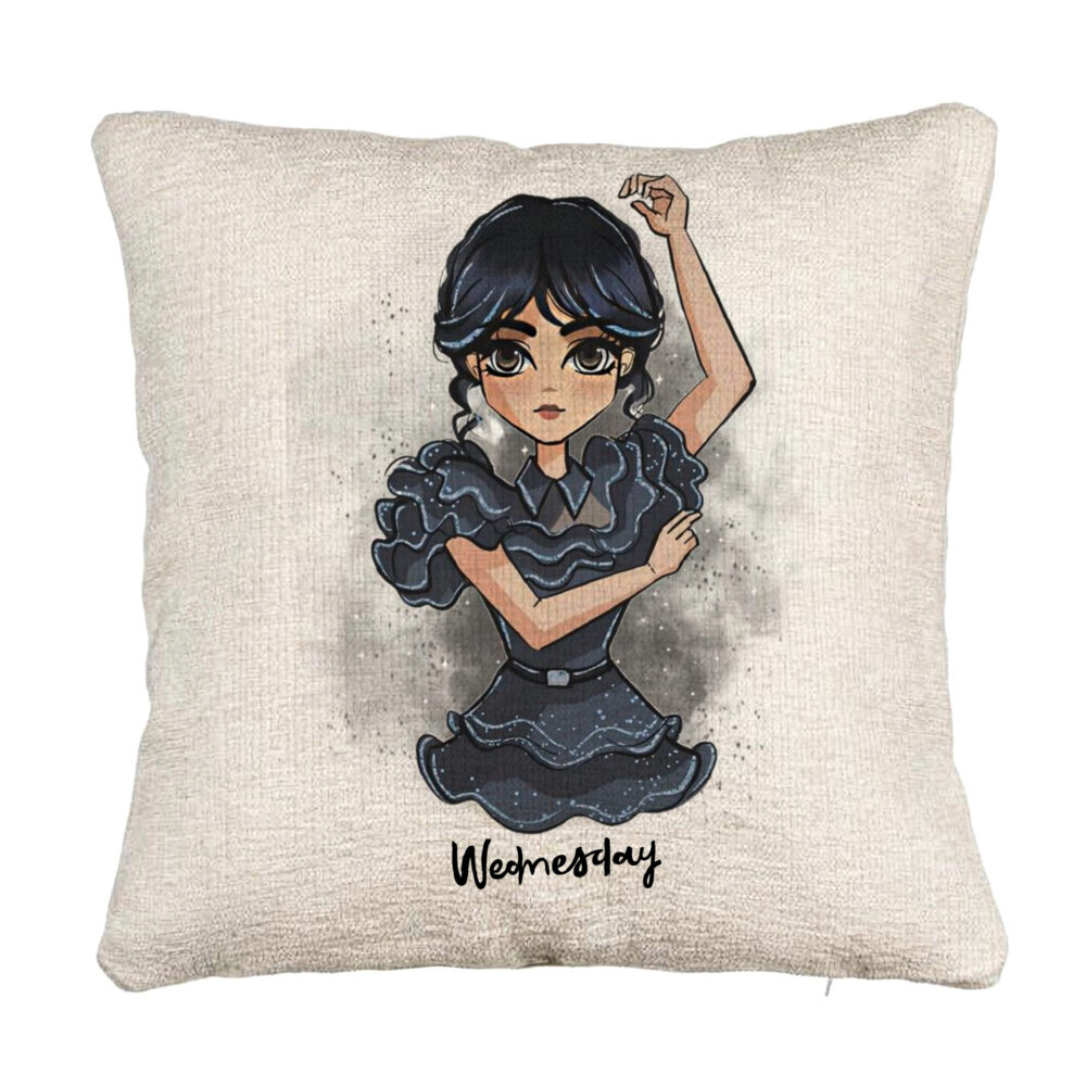Perna Decorativa Canapea, Model Wednesday Addams Dancing Hands 2, 40x40 cm, Cu fermoar 5 Perna Decorativa Canapea