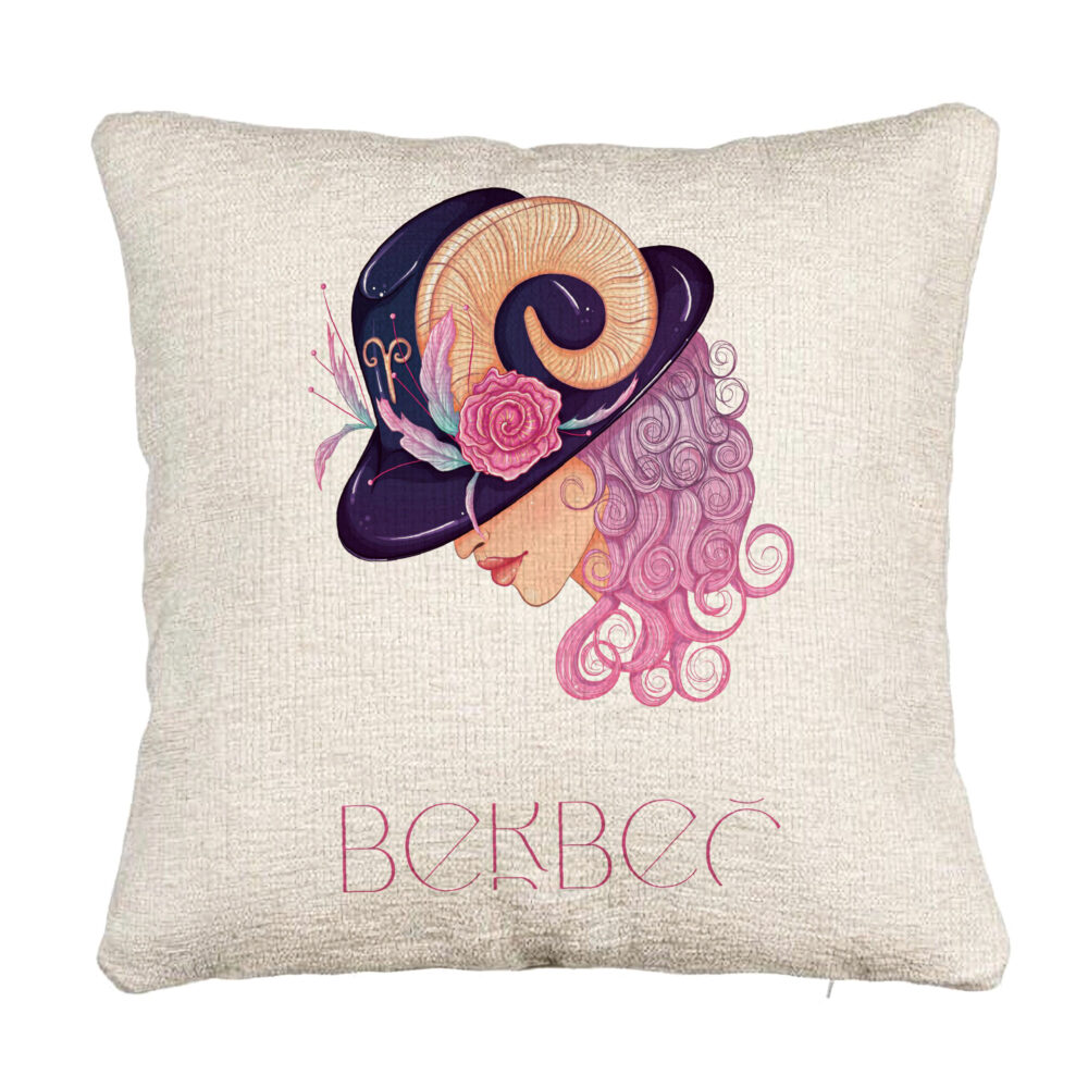 Perna Decorativa Canapea, Model Zodia Berbec, 40x40 cm, Cu fermoar 5 Perna Decorativa Canapea