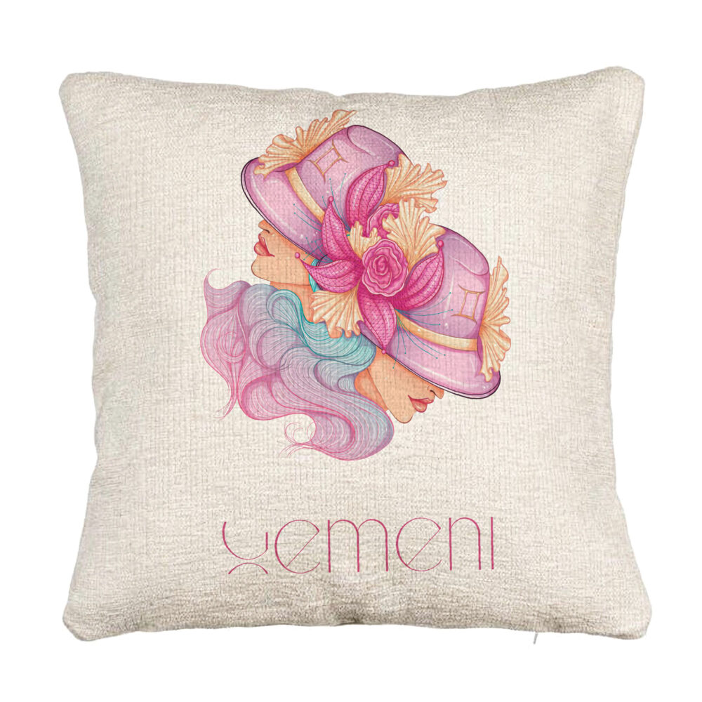 Perna Decorativa Canapea, Model Zodia Gemeni, 40x40 cm, Cu fermoar 5 Perna Decorativa Canapea