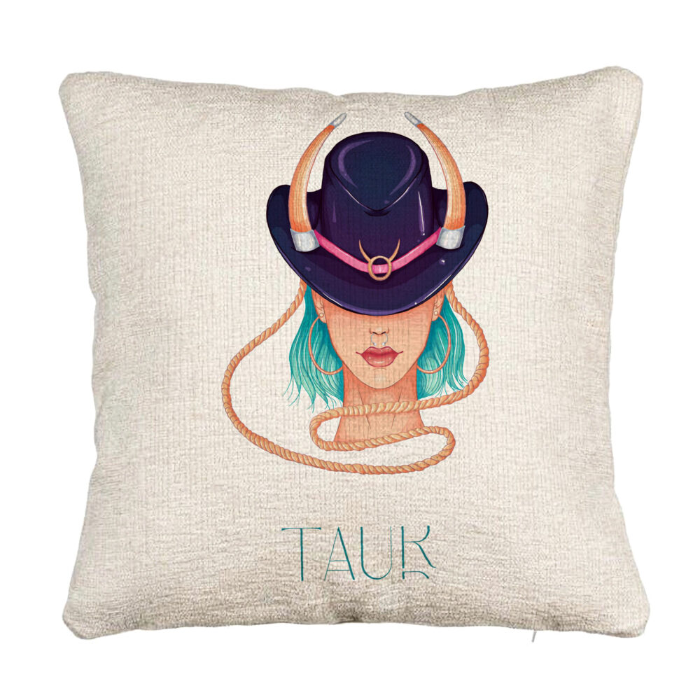 Perna Decorativa Canapea, Model Zodia Taur, 40x40 cm, Cu fermoar 5 Perna Decorativa Canapea
