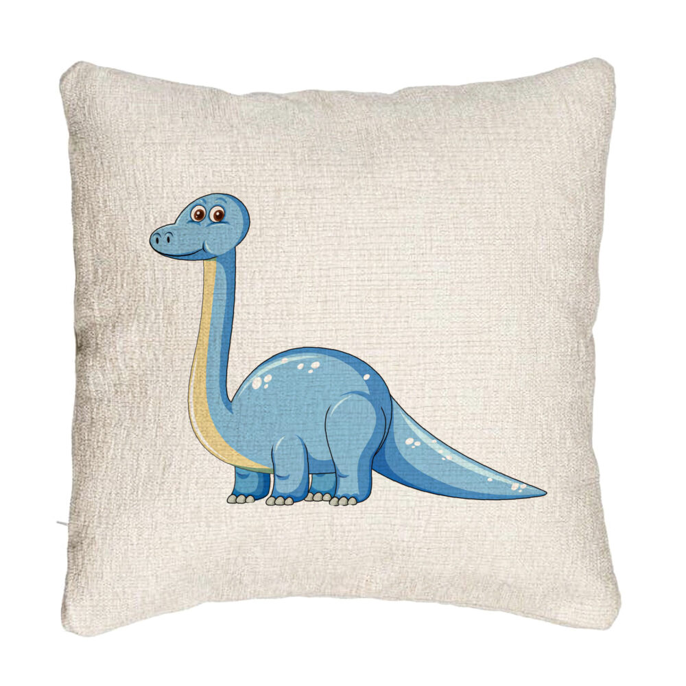 Perna Decorativa Canapea, Model copii, Blue Dinozaur, 40x40 cm, Cu fermoar 5 Perna Decorativa Canapea