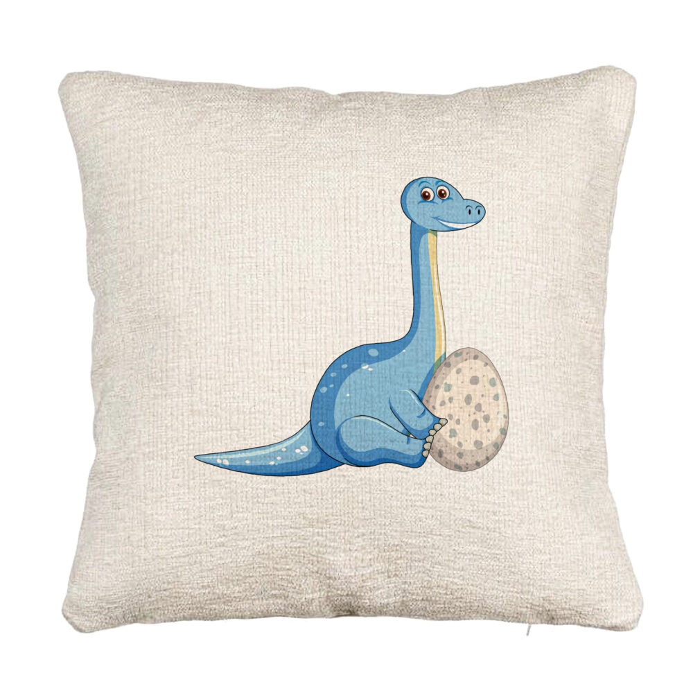 Perna Decorativa Canapea, Model copii, Dinozaur cu oua, 40x40 cm, Cu fermoar 5 Perna Decorativa Canapea
