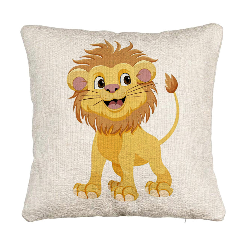 Perna Decorativa Canapea, Model copii Little Lion, 40x40 cm, Cu fermoar 5 Perna Decorativa Canapea