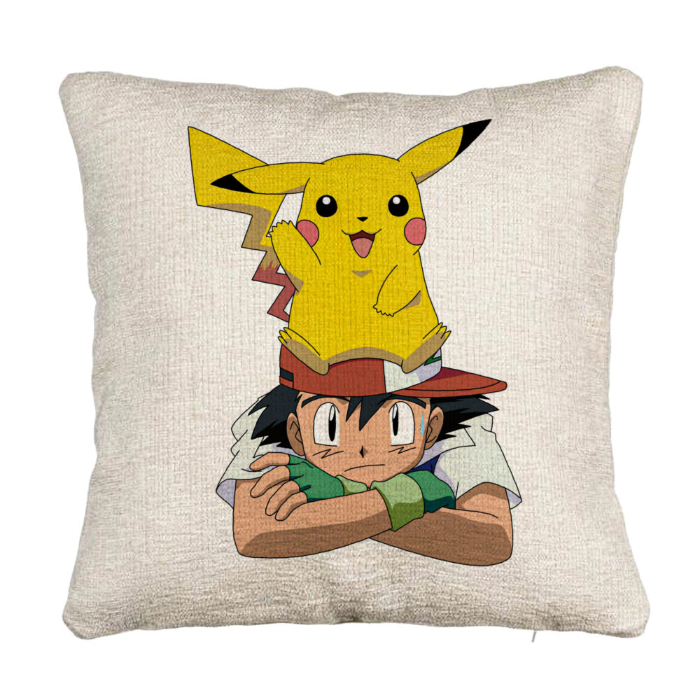 Perna Decorativa Canapea, Model copii Pikachu Pokemon, 40x40 cm, Cu fermoar 5 Perna Decorativa Canapea