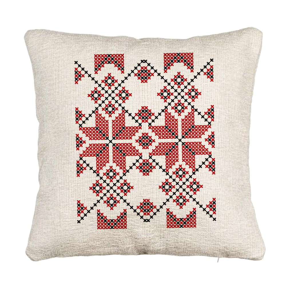 Perna Decorativa Canapea, Model cu Motive Romanesti, 40x40 cm, Cu fermoar 5 Perna Decorativa Canapea