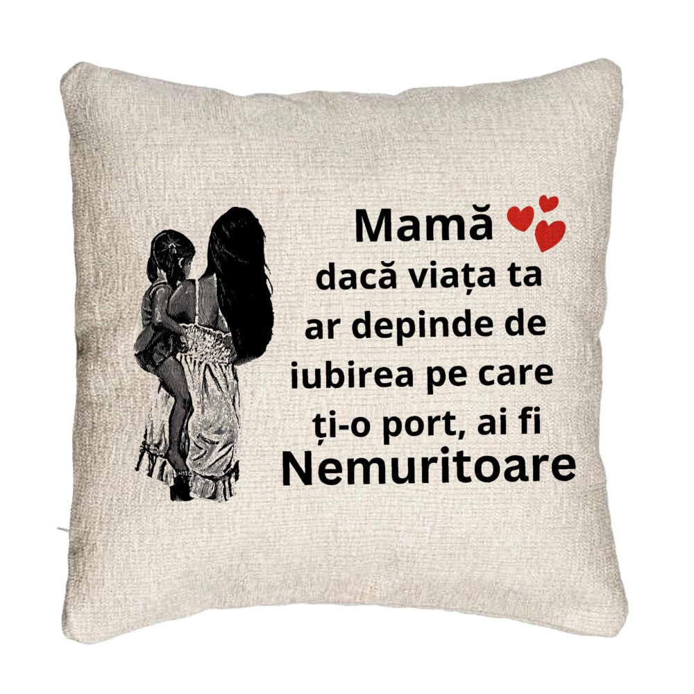 Perna Decorativa Canapea, Model pentru Mama 1, 40x40 cm, Cu fermoar 5 Perna Decorativa Canapea