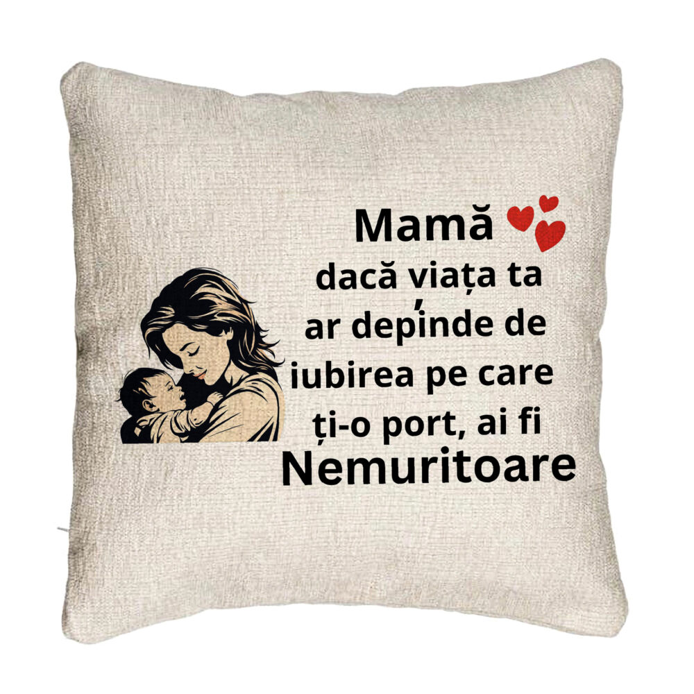 Perna Decorativa Canapea, Model pentru Mama 11, 40x40 cm, Cu fermoar 5 Perna Decorativa Canapea