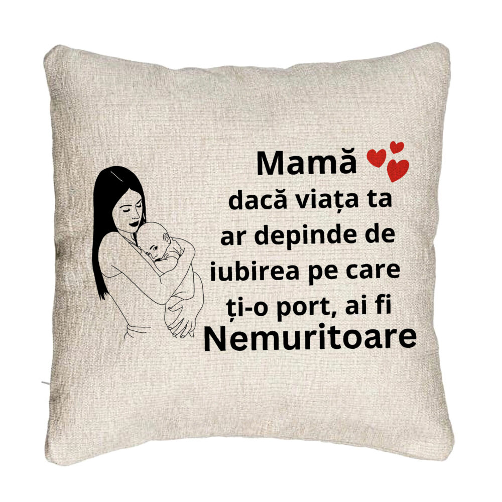 Perna Decorativa Canapea, Model pentru Mama 12, 40x40 cm, Cu fermoar 5 Perna Decorativa Canapea