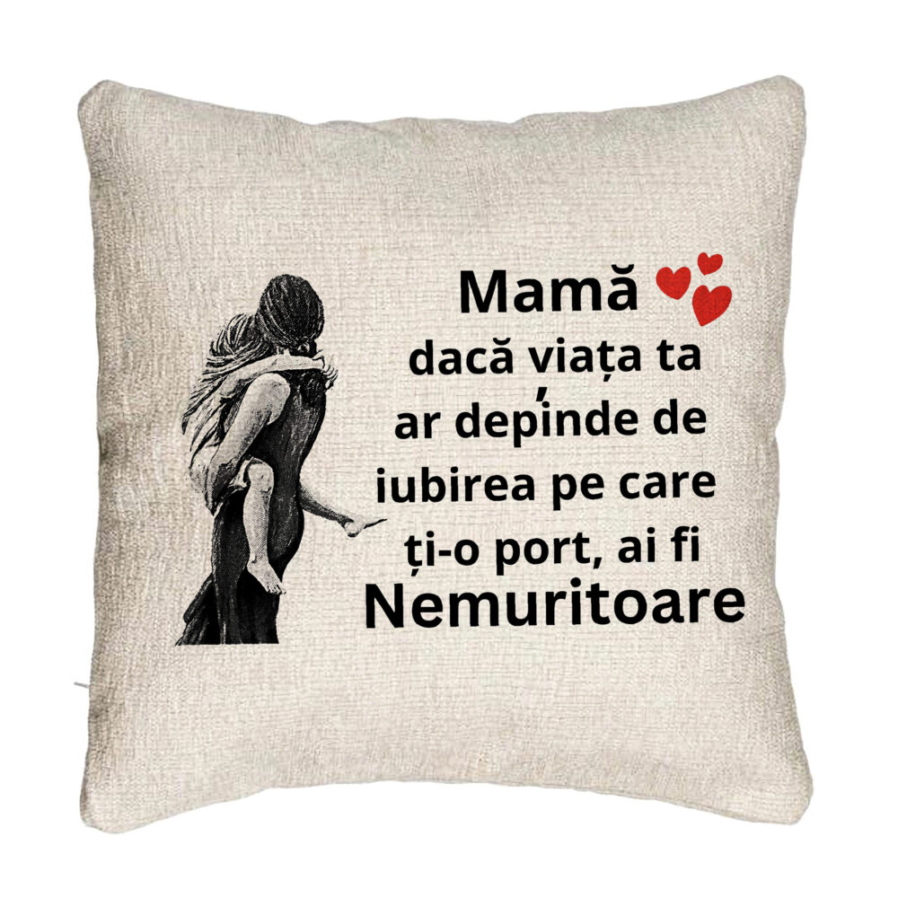 Perna Decorativa Canapea, Model pentru Mama 2, 40x40 cm, Cu fermoar 5 Perna Decorativa Canapea