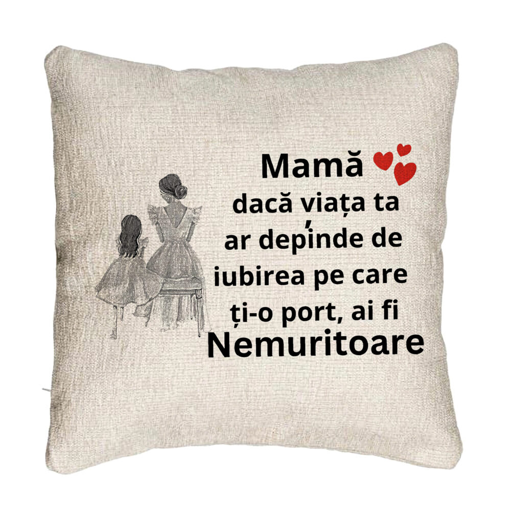Perna Decorativa Canapea, Model pentru Mama 3, 40x40 cm, Cu fermoar 5 Perna Decorativa Canapea