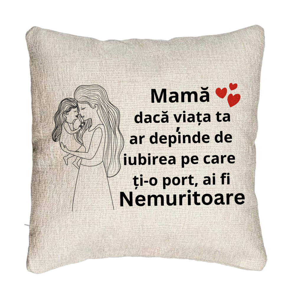 Perna Decorativa Canapea, Model pentru Mama 4, 40x40 cm, Cu fermoar 5 Perna Decorativa Canapea