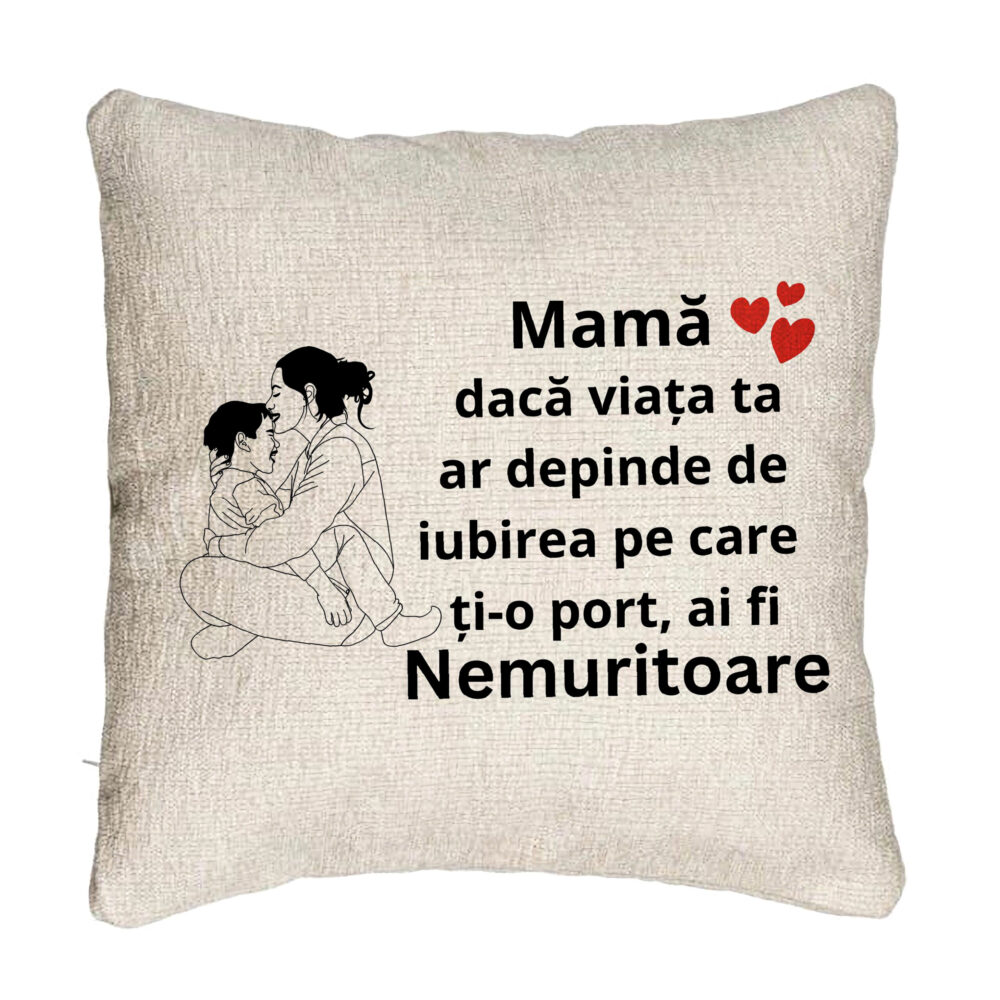 Perna Decorativa Canapea, Model pentru Mama 5, 40x40 cm, Cu fermoar 5 Perna Decorativa Canapea
