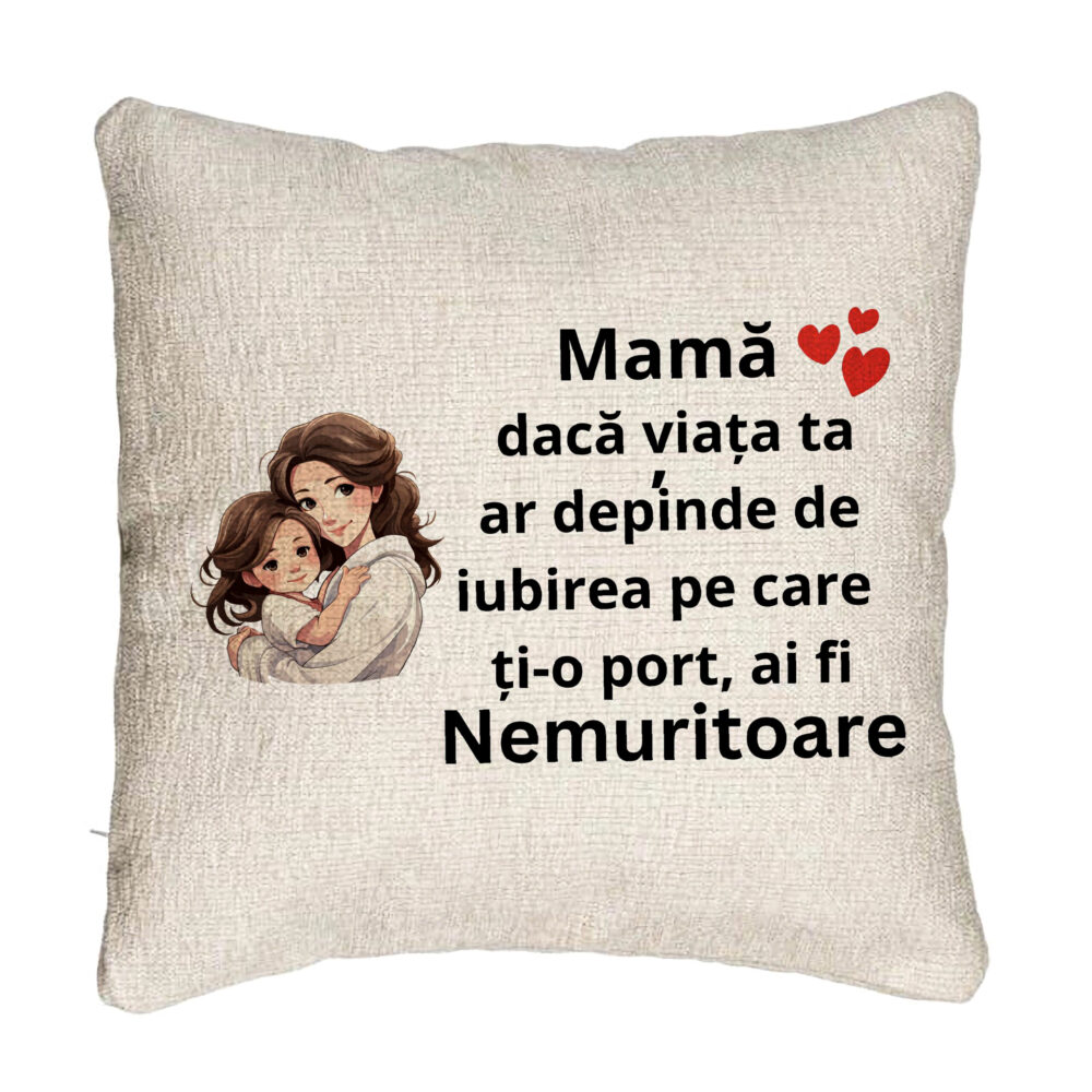 Perna Decorativa Canapea, Model pentru Mama 6, 40x40 cm, Cu fermoar 5 Perna Decorativa Canapea