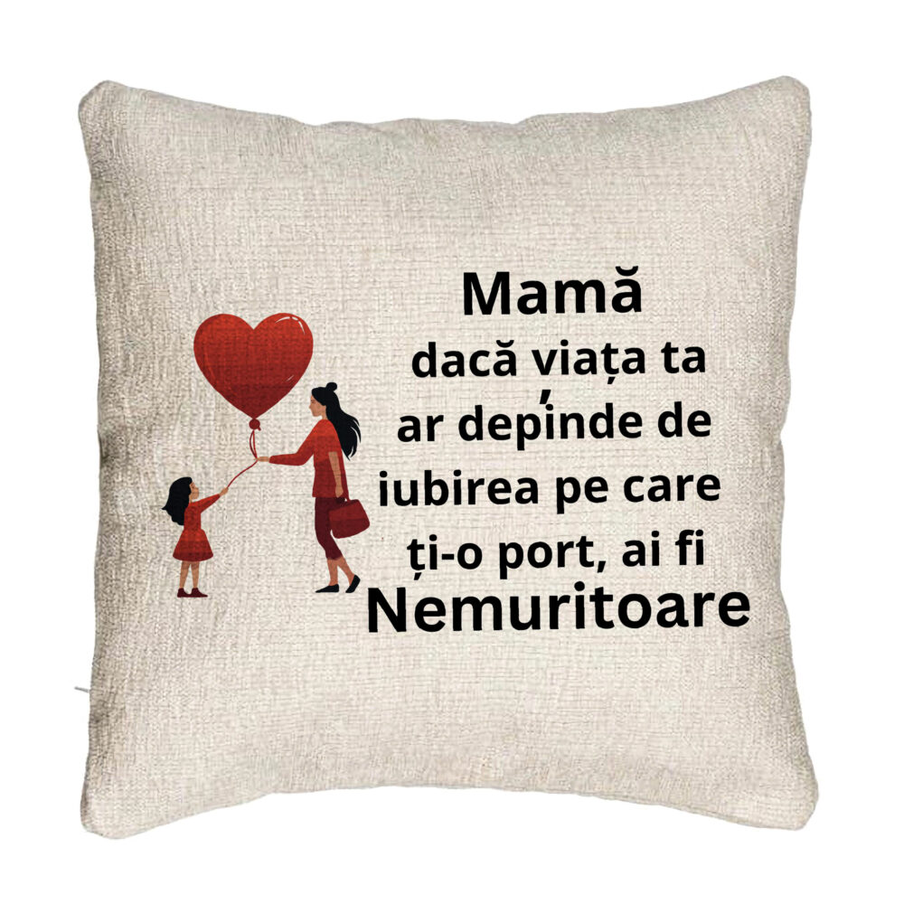 Perna Decorativa Canapea, Model pentru Mama 7, 40x40 cm, Cu fermoar 5 Perna Decorativa Canapea