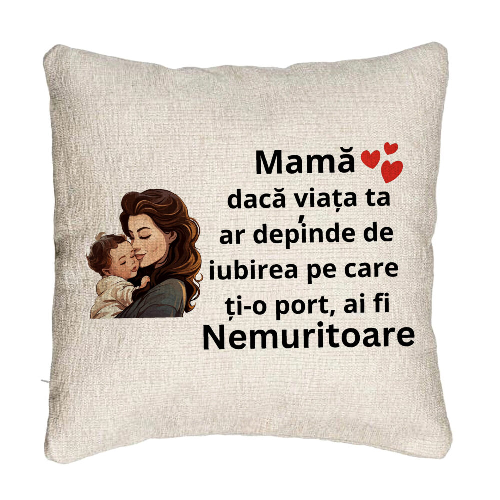 Perna Decorativa Canapea, Model pentru Mama 8, 40x40 cm, Cu fermoar 5 Perna Decorativa Canapea