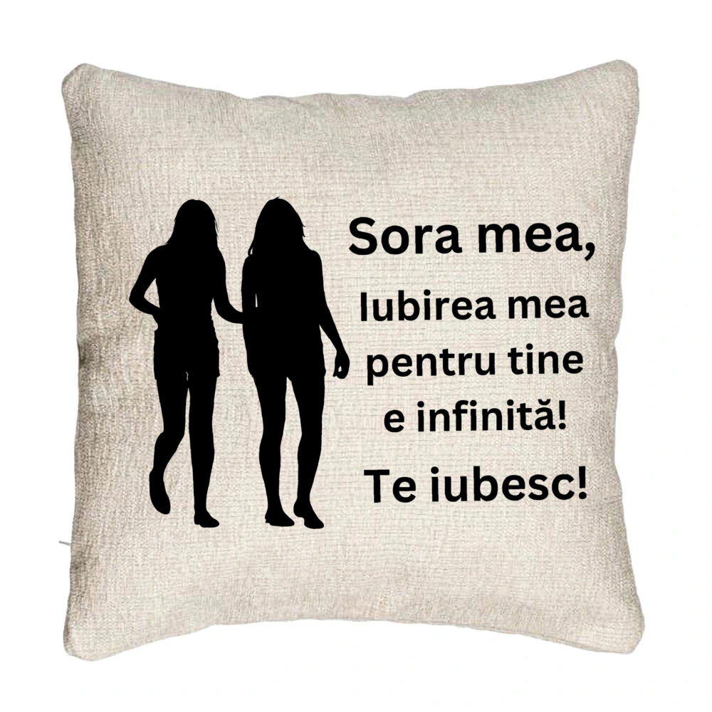 Perna Decorativa Canapea Sora mea 15, 40x40 cm, Cu fermoar 5 Perna Decorativa Canapea Sora mea 15