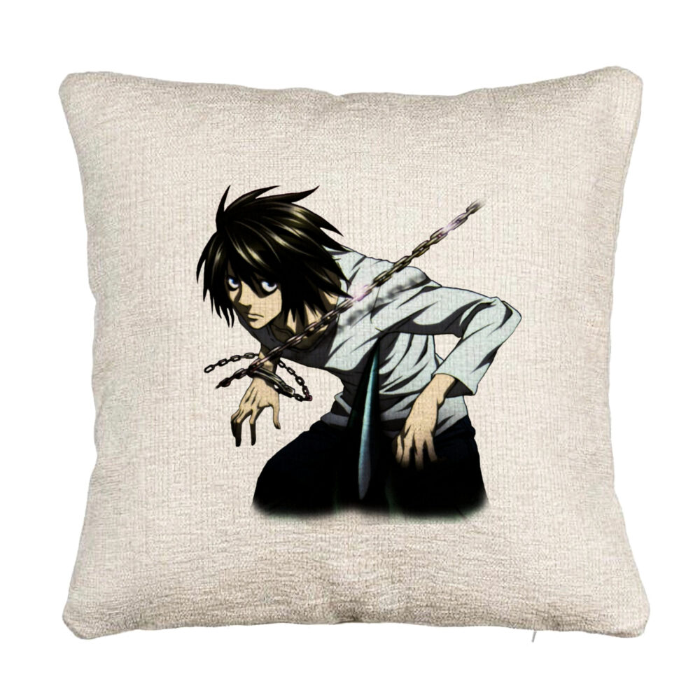 Perna Decorativa Canapea cu Death Note L, 40x40 cm, Cu fermoar 5 Perna Decorativa Canapea cu Death Note L