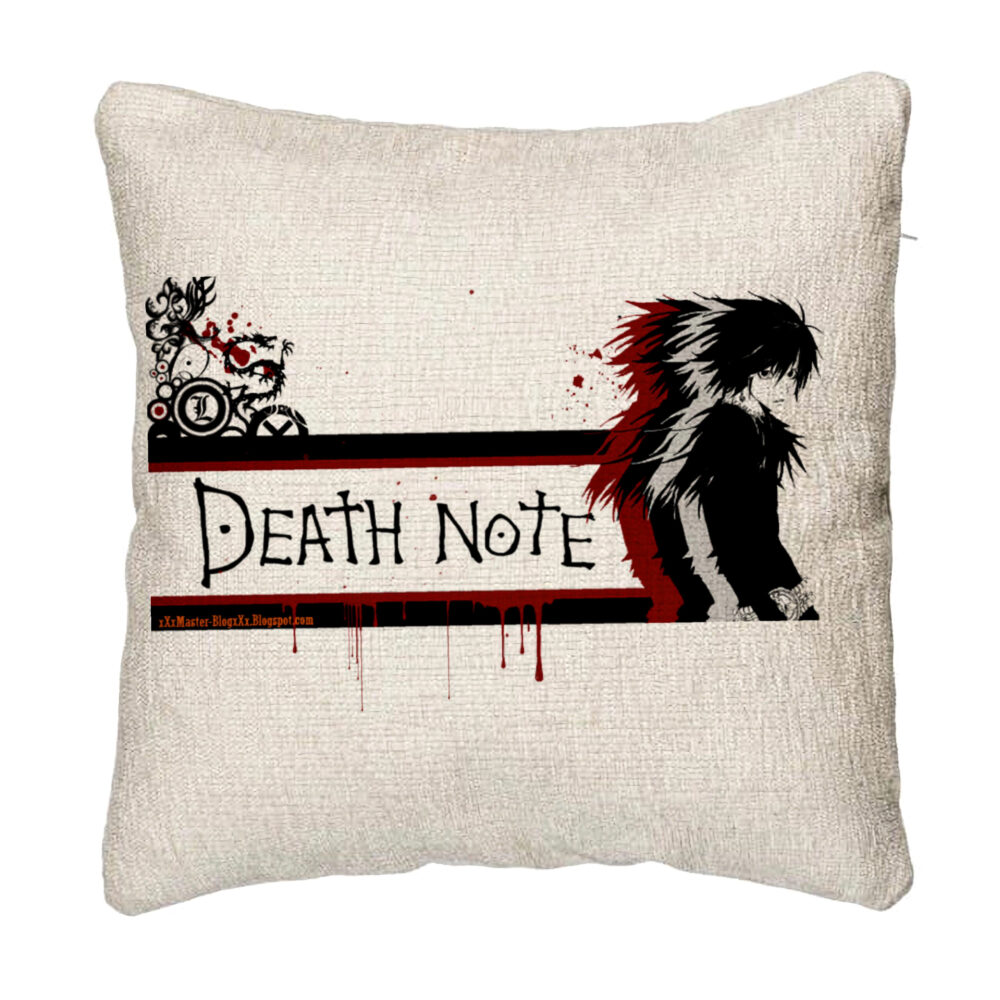 Perna Decorativa Canapea cu Death note 3, 40x40 cm, Cu fermoar 5 Perna Decorativa Canapea cu Death note 3
