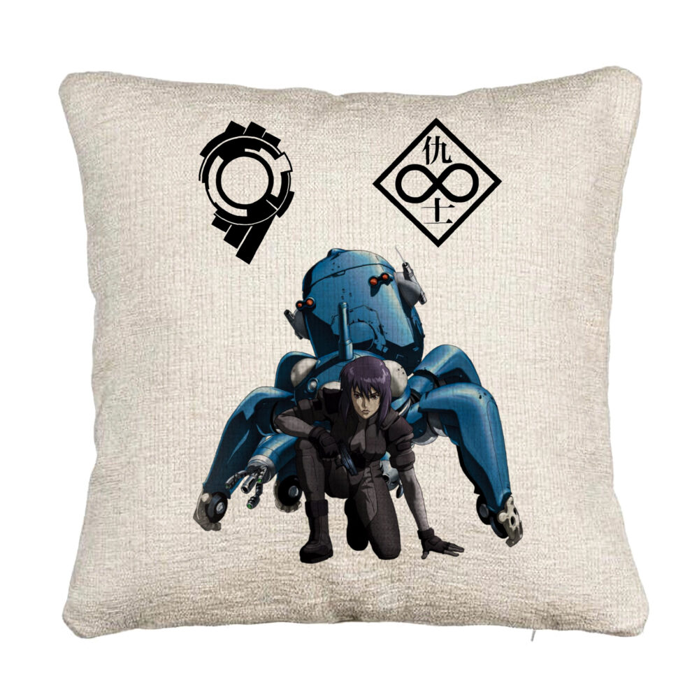 Perna Decorativa Canapea cu Ghost in the Shell, 40x40 cm, Cu fermoar 5 Perna Decorativa Canapea cu Ghost in the Shell
