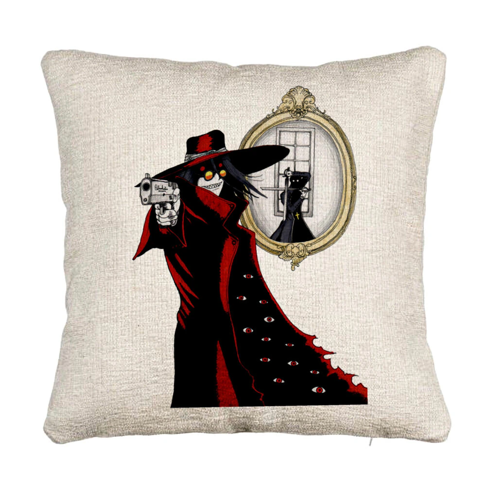 Perna Decorativa Canapea cu Hellsing, 40x40 cm, Cu fermoar 5 Perna Decorativa Canapea cu Hellsing